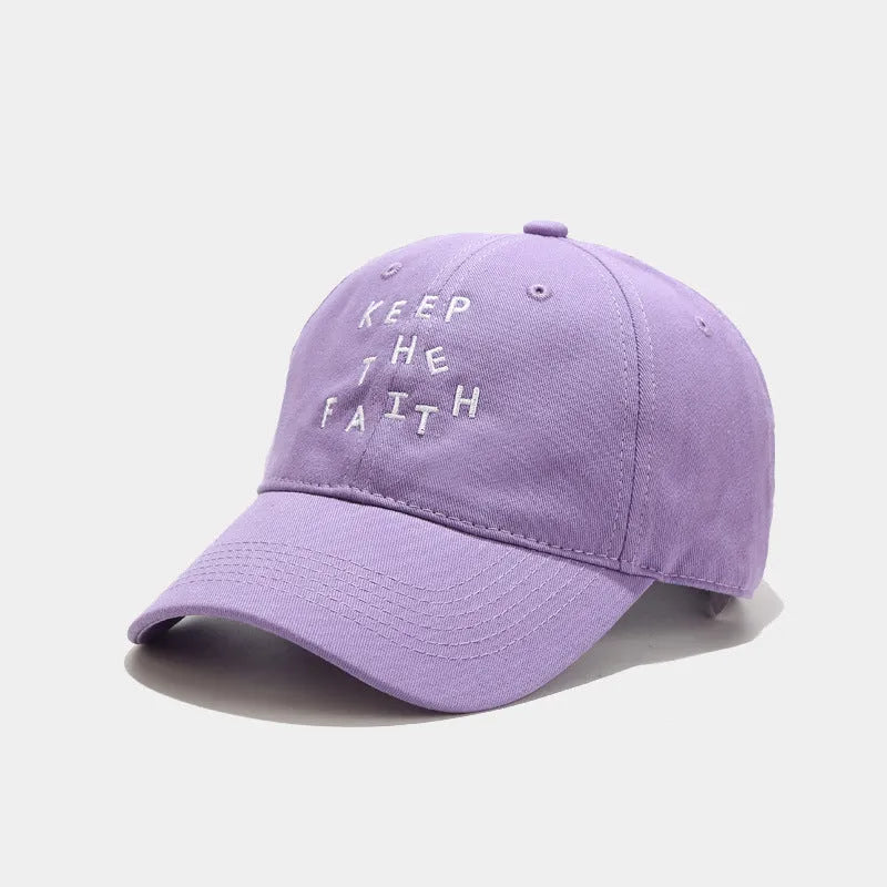 Men's cotton baseball cap with small letter embroidery in beige colour