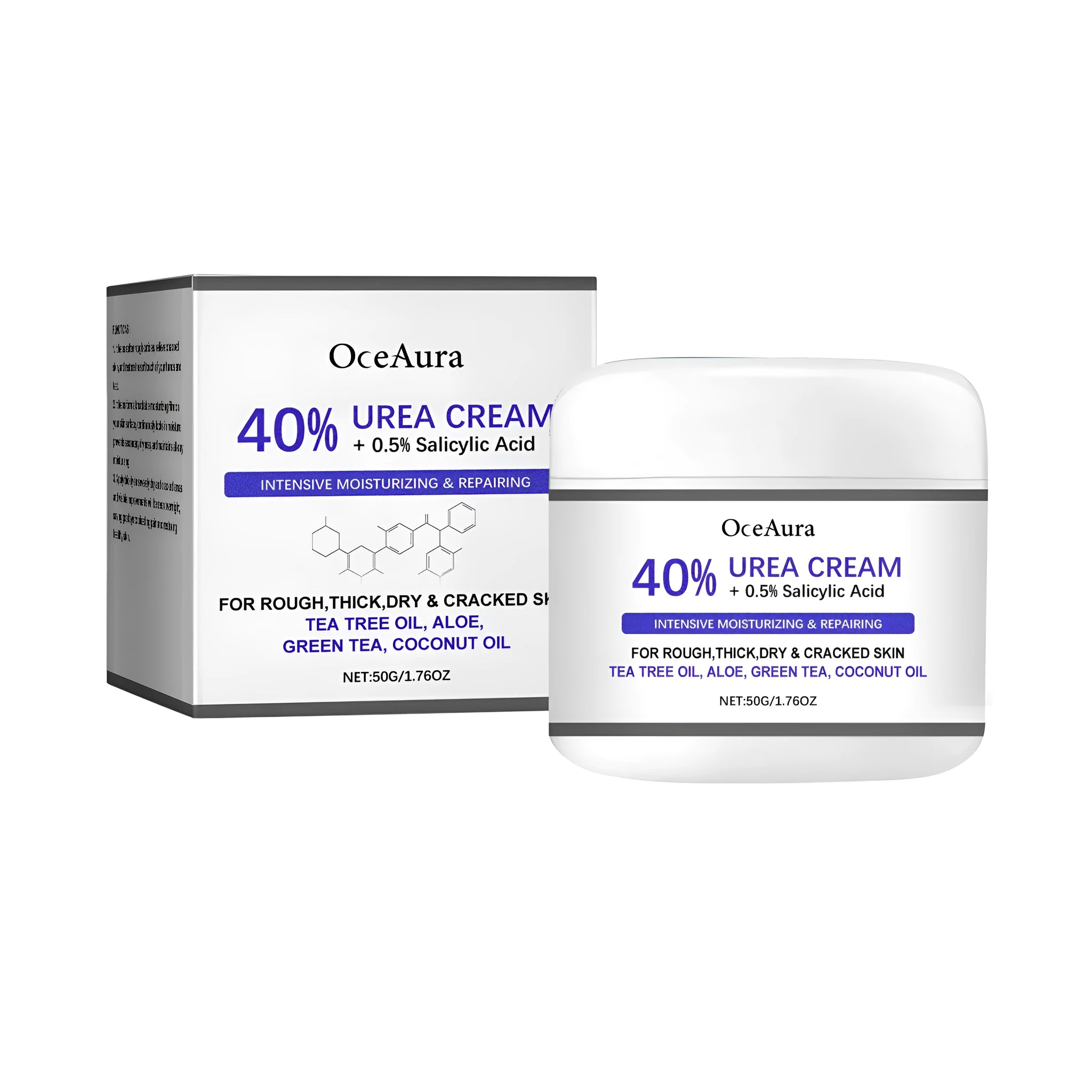 50g tube of anti-cracking hand and foot care cream with urea and salicylic acid.