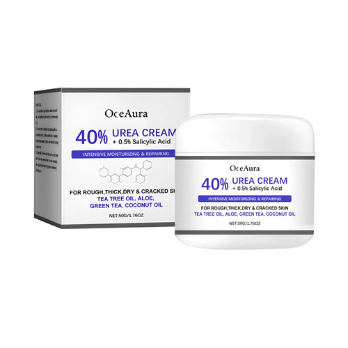 50g tube of anti-cracking hand and foot care cream with urea and salicylic acid.