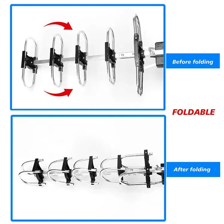 GR-1002 model rotatable outdoor digital television antenna for high-gain UHF reception.