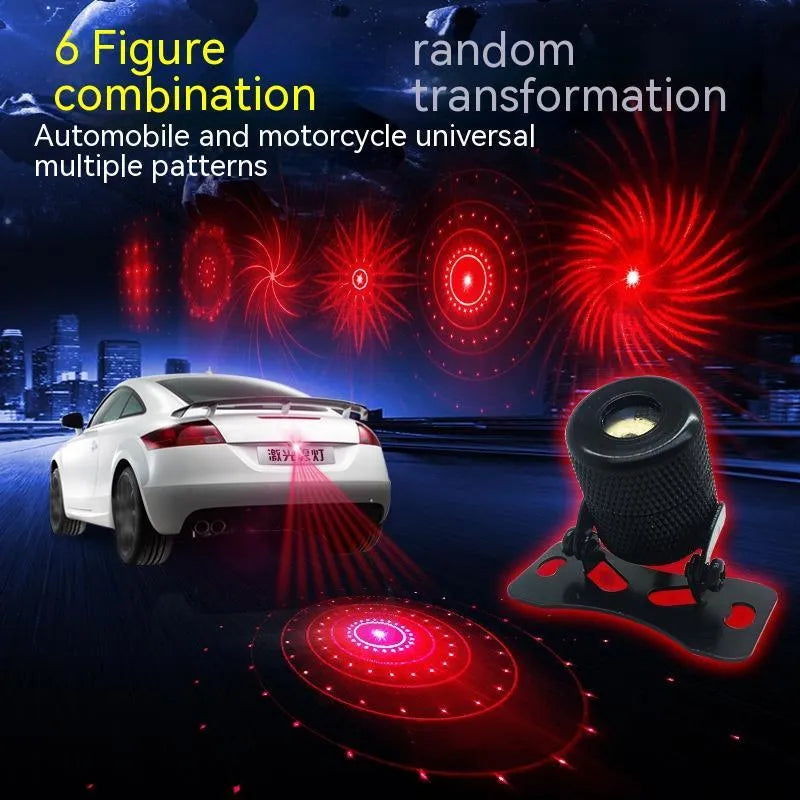 Aluminium vehicle laser fog lamp with adjustable bracket for anti-collision warning
