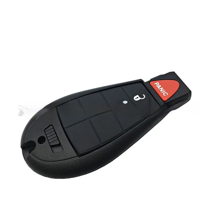 Dodge Chrysler smart key replacement shell in ABS brass and nylon, size 85mm by 42mm by 15mm.