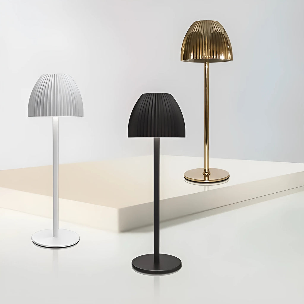 INS pattern dimmable small night lamp in thin round bottom black or white colour