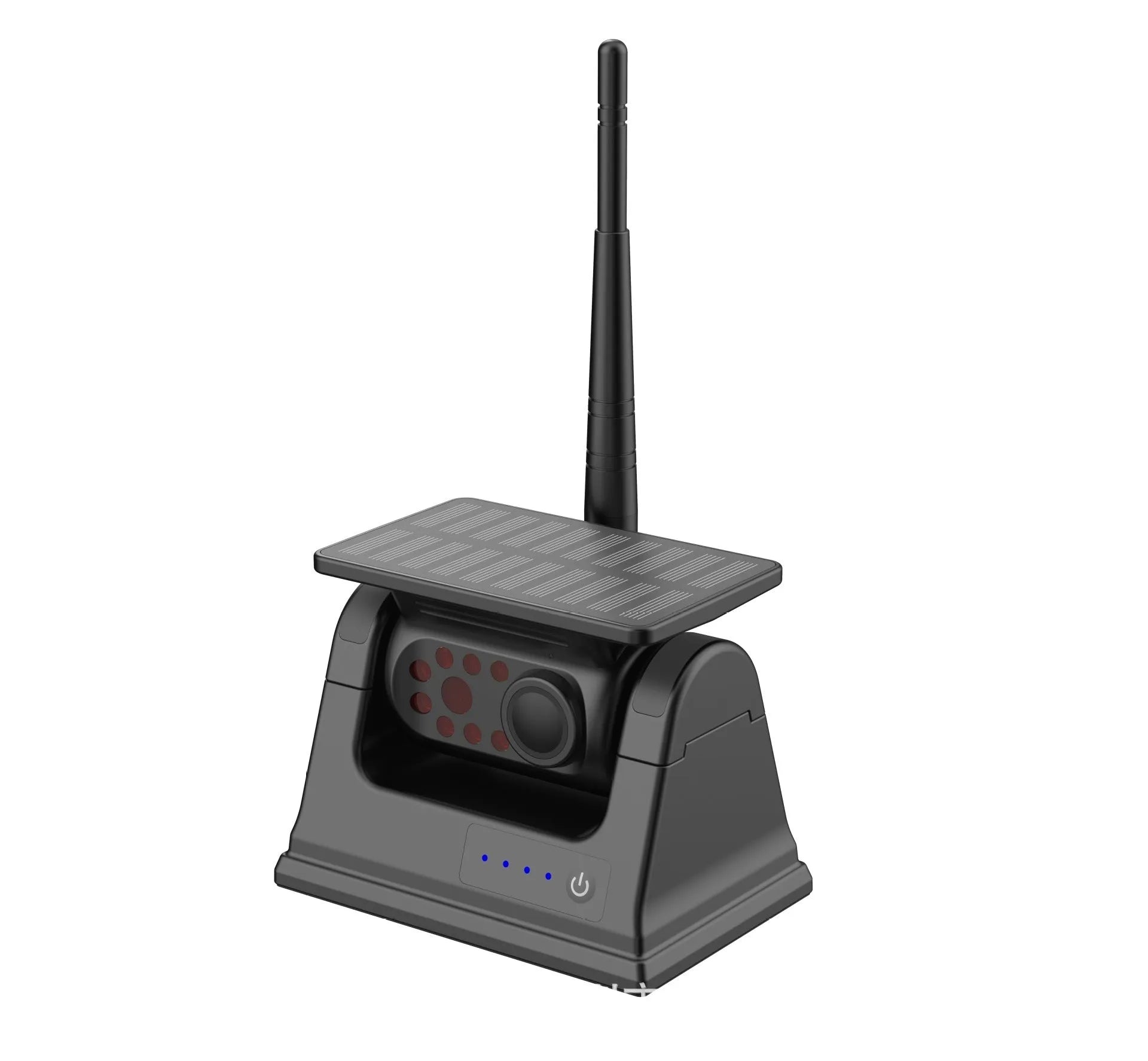 YL-Solar WF908 black wireless solar charging reversing camera with magnet mount on a vehicle.