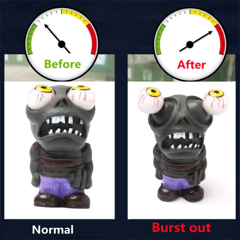 Turbo car explosive eye doll ornament kit with pressure valve and installation components
