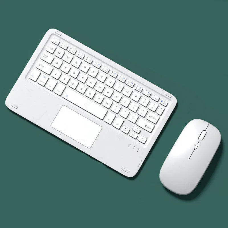 Wireless Bluetooth keyboard and mouse combo in pink, green, black, or white colours for tablets and laptops