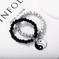 Geometric eight-diagram shaped alloy bracelet with electroplated finish in unisex design