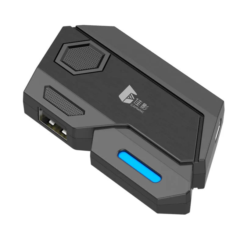 Gamwing Jiaying black USB converter for keyboard and mouse mobile gaming compatibility.
