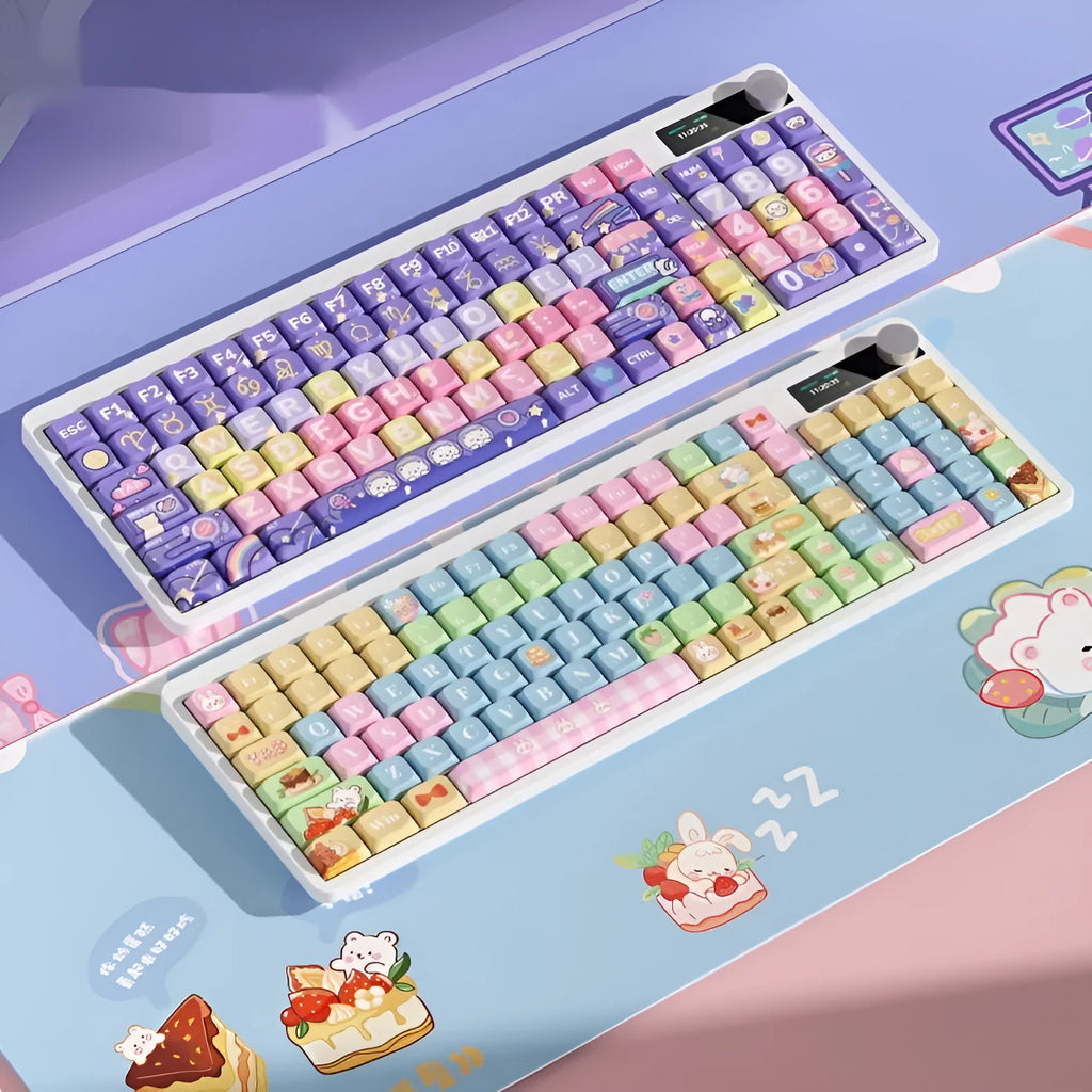 Black mechanical keyboard with RGB backlight showing full key layout and compact 397mm design