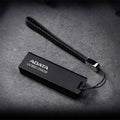 Black car-mounted USB flash drive with waterproof plastic case showing dimensions