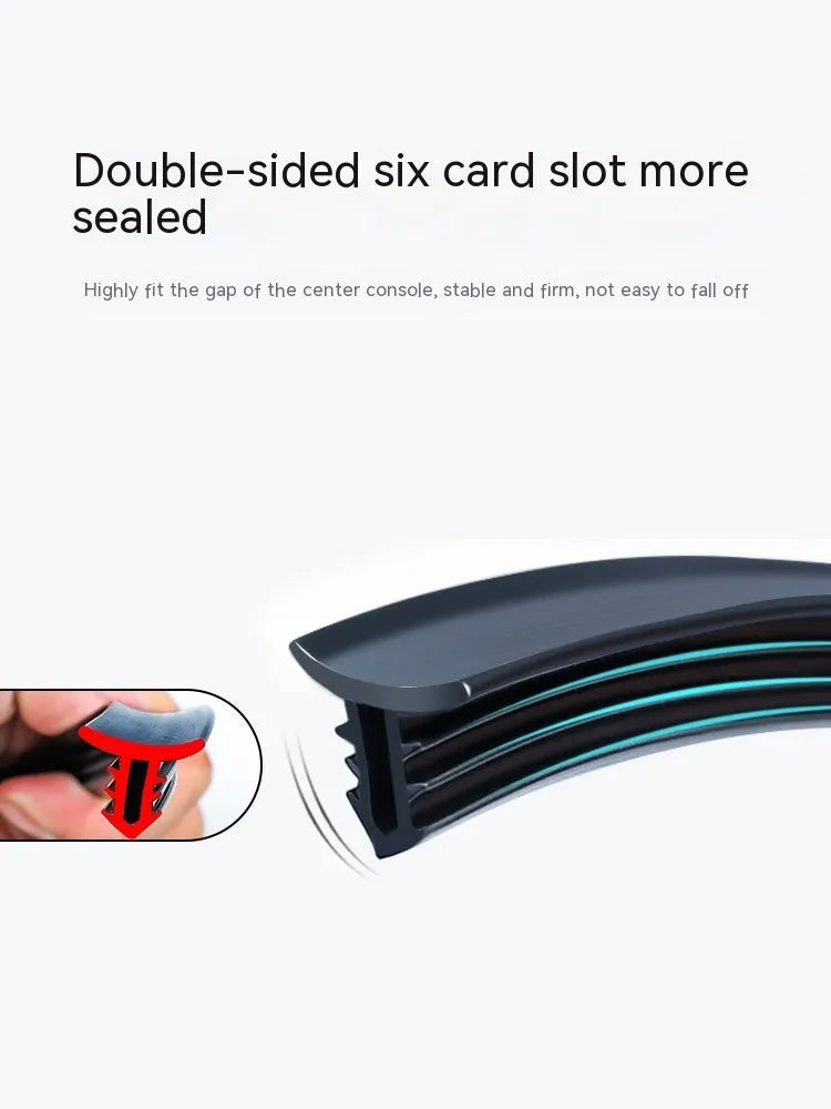 Silicone dashboard soundproof seal strip for Mitsubishi Outlander, 1.6 metres long with card slots