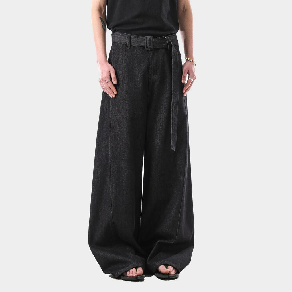 Women's black gold high waist straight leg denim jeans with zip fly retro style