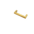 Stainless steel square pipe door handle in brushed silver finish for cabinet drawers