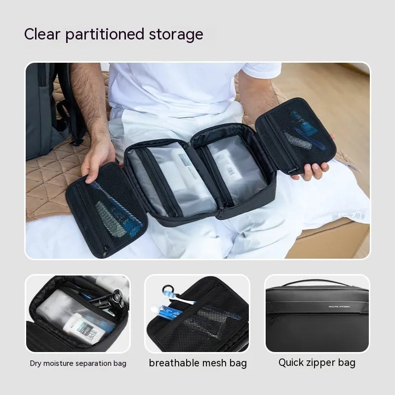 Multi-functional wet dry separation storage bag in Oxford cloth with 20L capacity for toiletries organisation