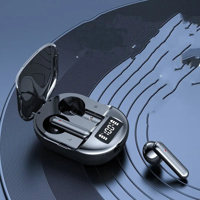 Wireless Bluetooth headphones with charging case in black or white colour