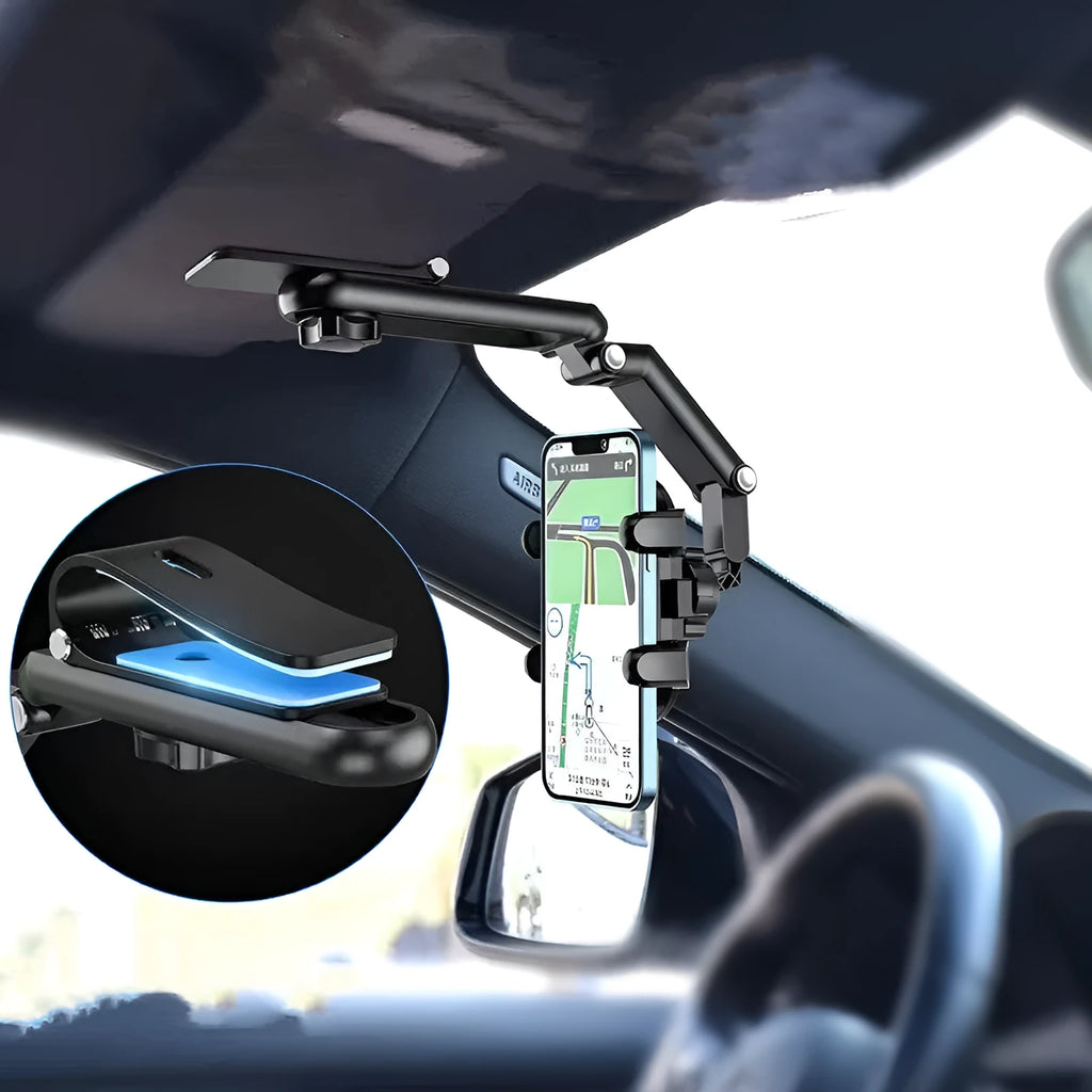 Black car rear seat sun visor holder with buckle installation for window shade mounting