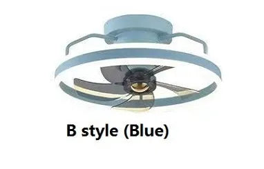 500mm diameter modern ceiling fan with integrated light and acrylic lampshade
