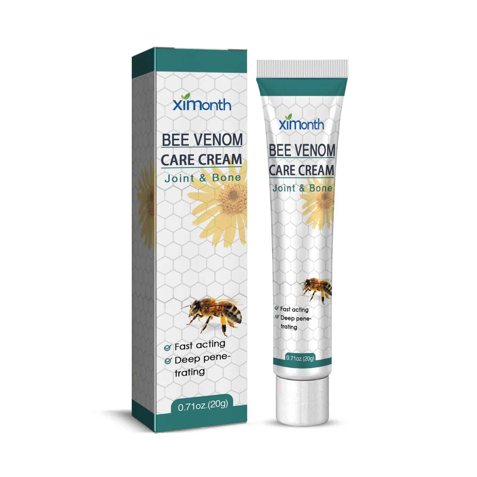 A 20g tube of joint pain massage cream for topical application.