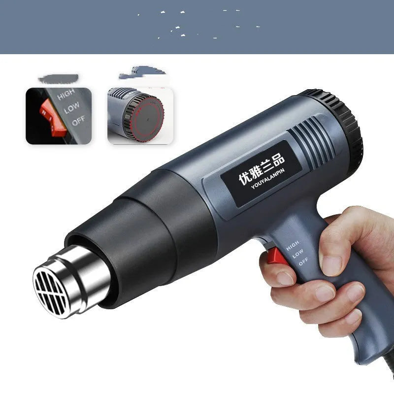 Heat film heat shrinkable bag sealing machine with hot air gun and 40cm sealing length