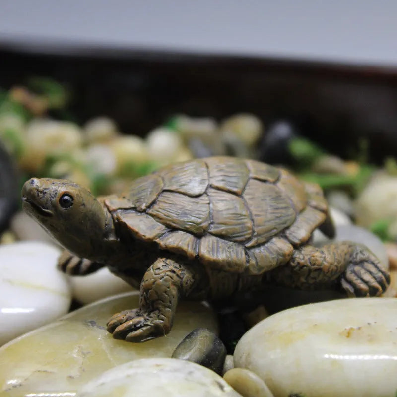Resin turtle decoration for micro landscapes with simulation colouring