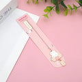 Metal pendant bookmark with cherry blossom cartoon cat design and matching book holder