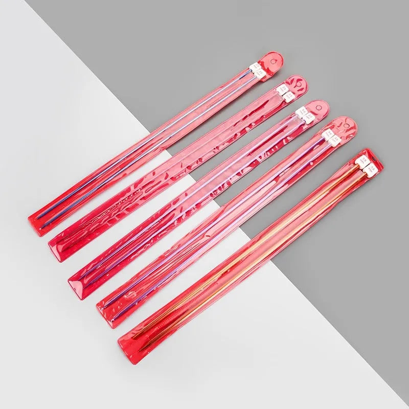 14-size crochet hook set with lengthened design and protective caps arranged by size