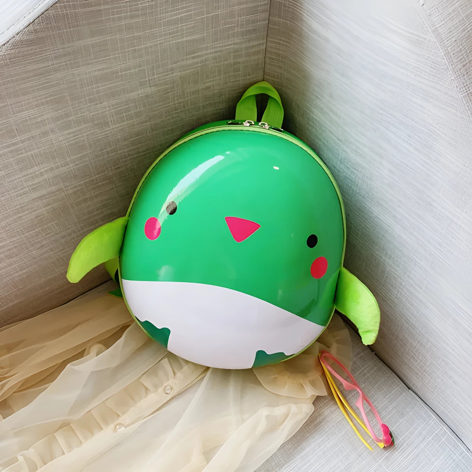 Hard shell children's backpack with cute cartoon animal design for kindergarten boys and girls