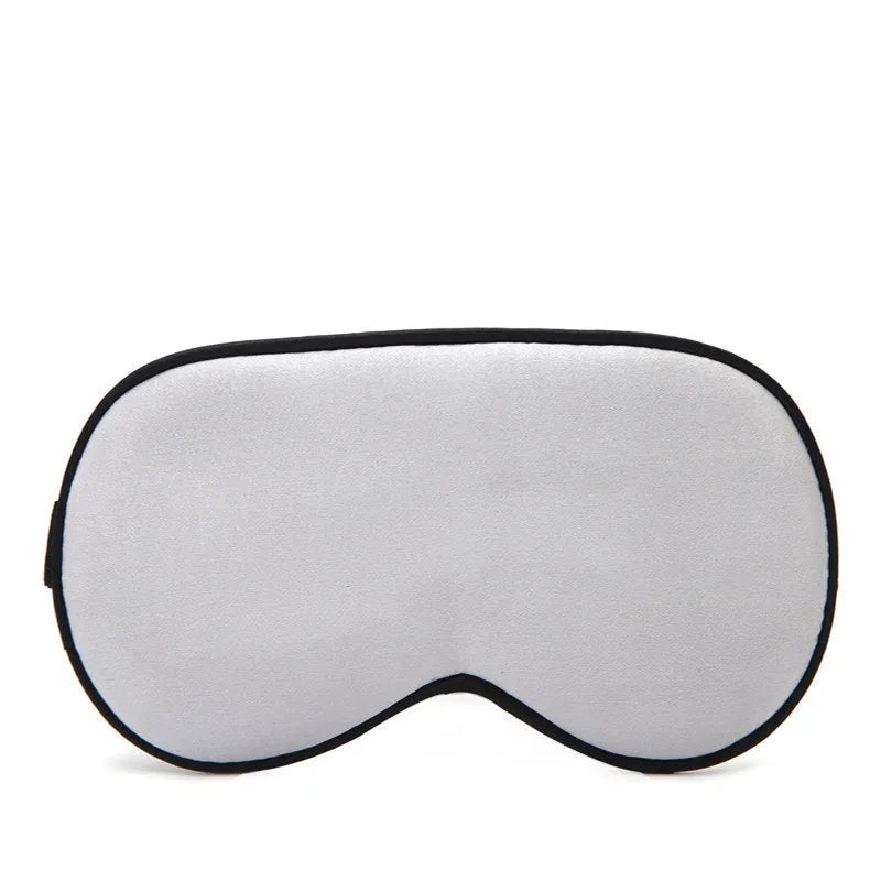 Double-sided Mulberry silk eye mask in a selection of colours including black, wine red, and ivory white.