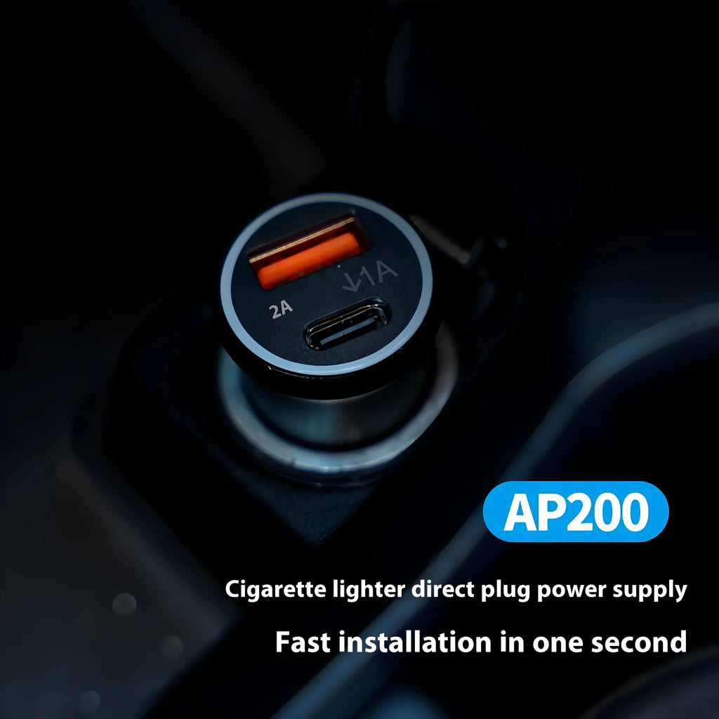 Black car charger GPS locator tracking device for vehicle security with ABS plastic housing