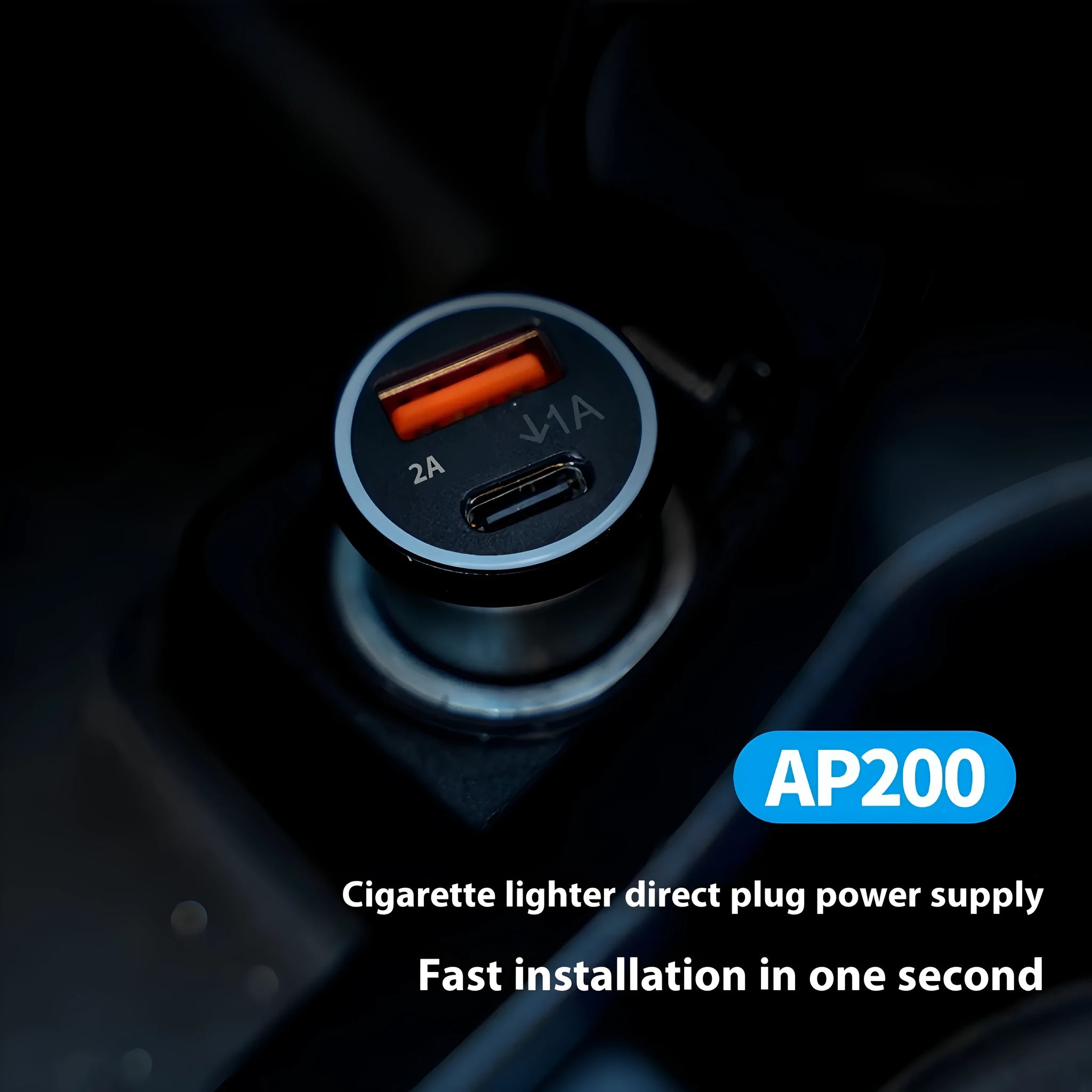 Black car charger GPS locator tracking device for vehicle security with ABS plastic housing