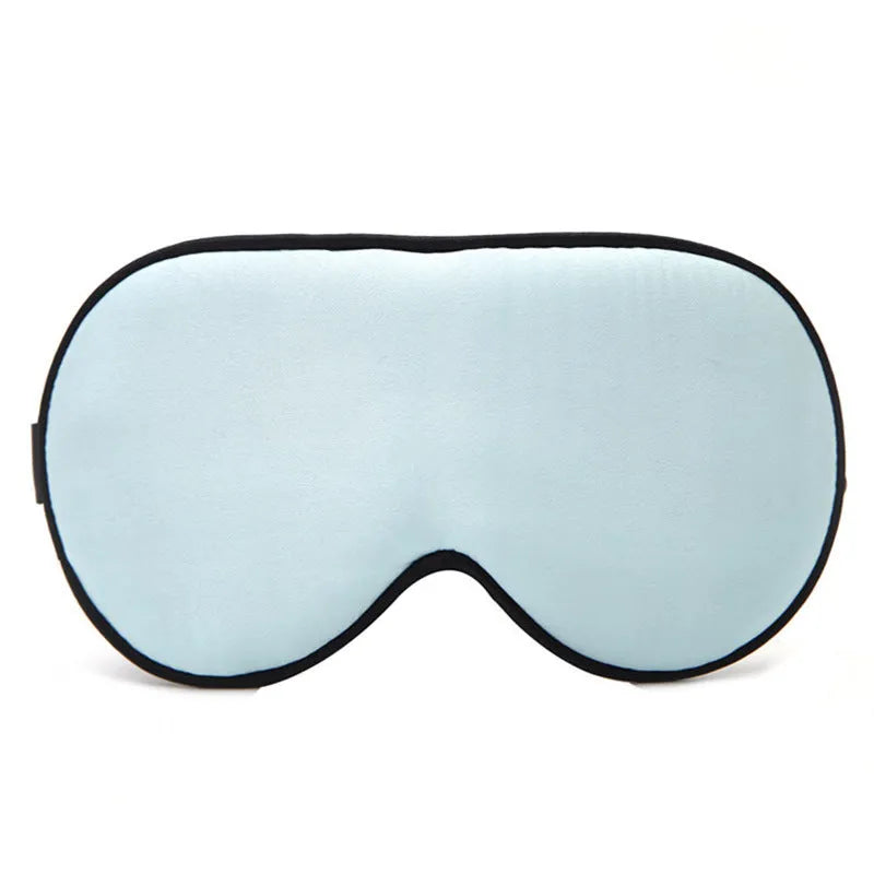 Double-sided Mulberry silk eye mask in a selection of colours including black, wine red, and ivory white.