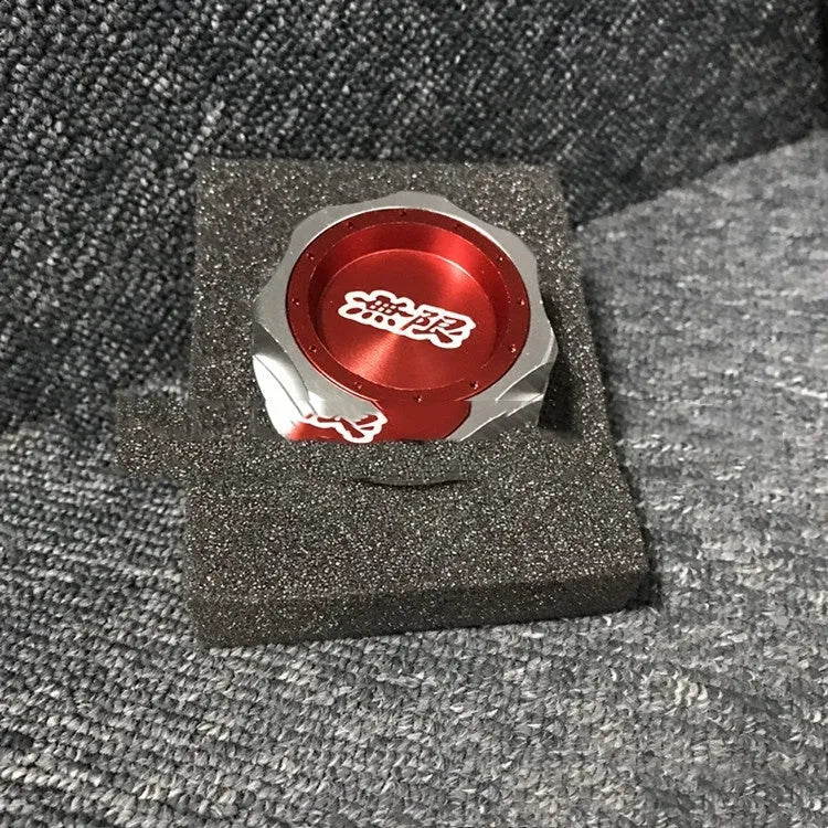 Aluminium alloy oil filter cap for Honda in choice of red, blue, silver, black, purple, or gold colours.