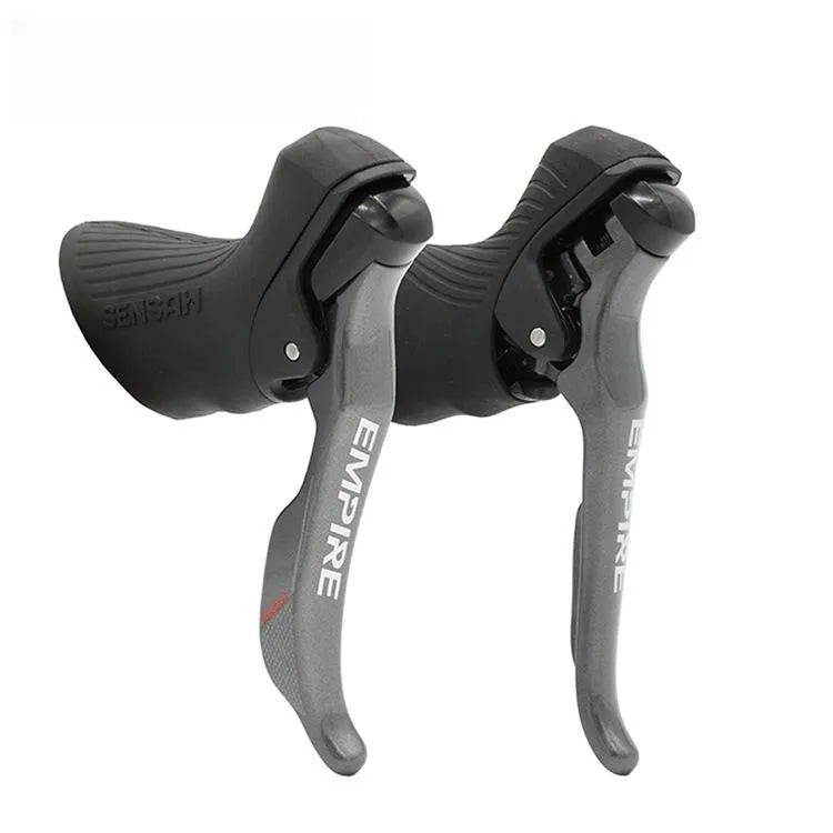 Aluminium road bike transmission kit with manual change, finger dial, and short-leg rear derailleur for Shimano 11-speed compatibility