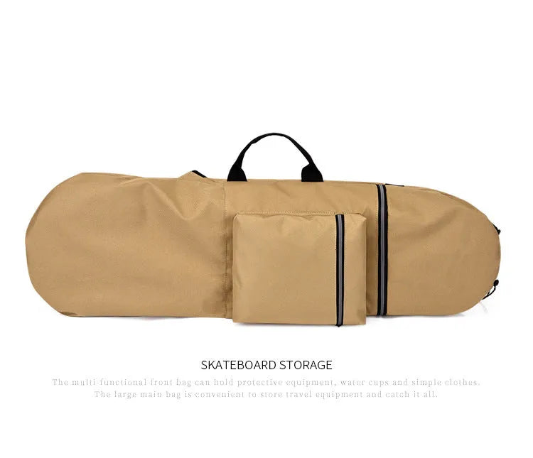 Lightweight waterproof skateboard backpack with 20-35L capacity in camouflage colours