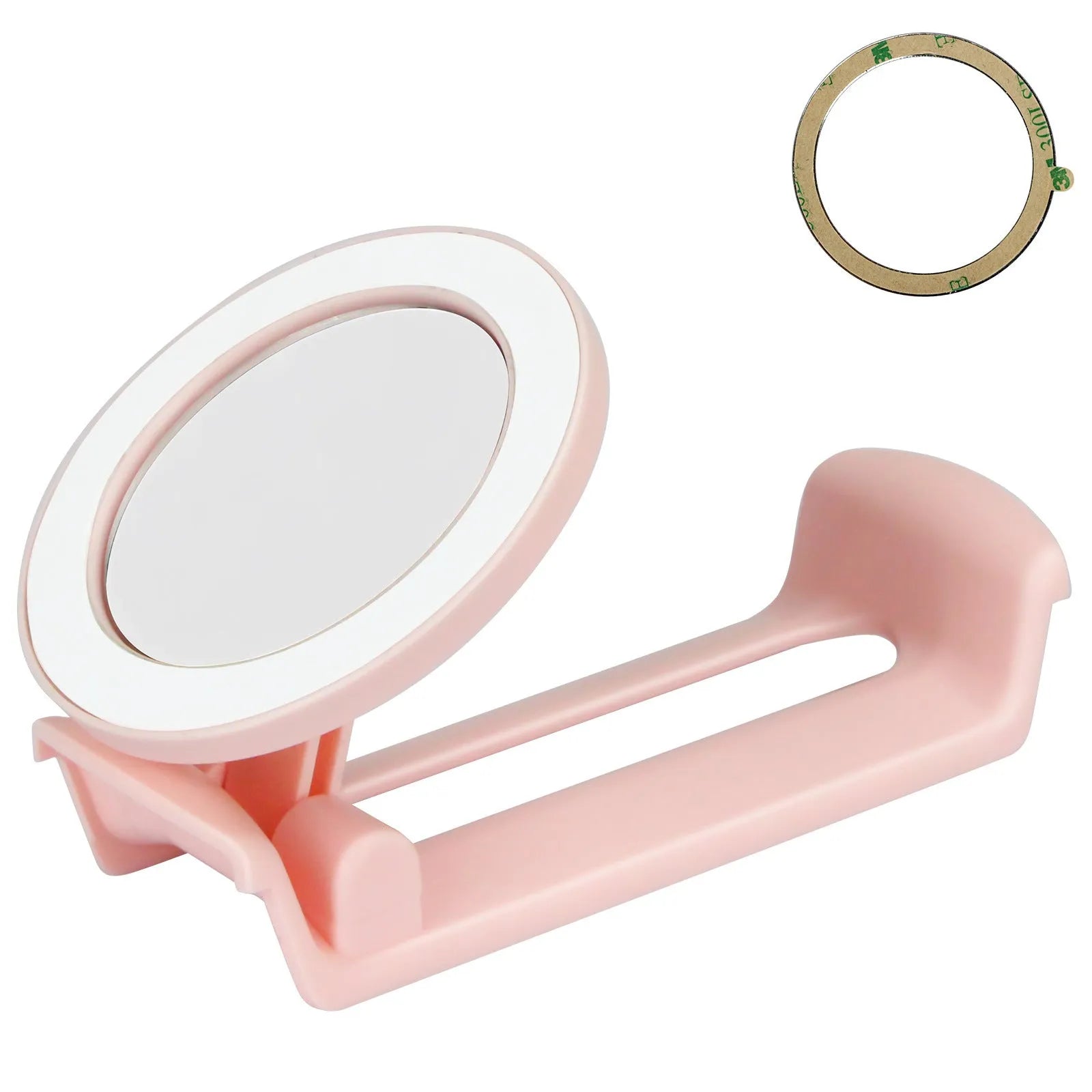 Magnetic plastic phone holder attached to a water cup showing hands-free viewing angle