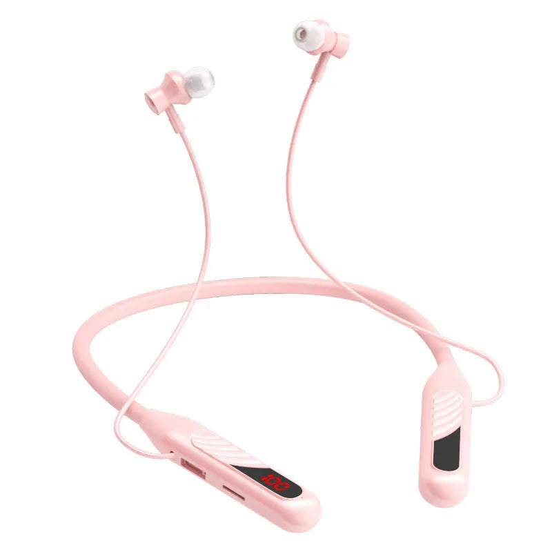 Wireless Bluetooth sports halter headset in black with neckband design