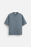Men's loose double-sided cloth texture short sleeve t-shirt and matching shorts casual set