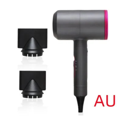 Dual voltage 2000W hotel hair dryer with 2.5 metre cable in metallic black finish