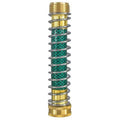 Brass garden hose sprinkler connector with spiral spring mechanism for preventing kinks