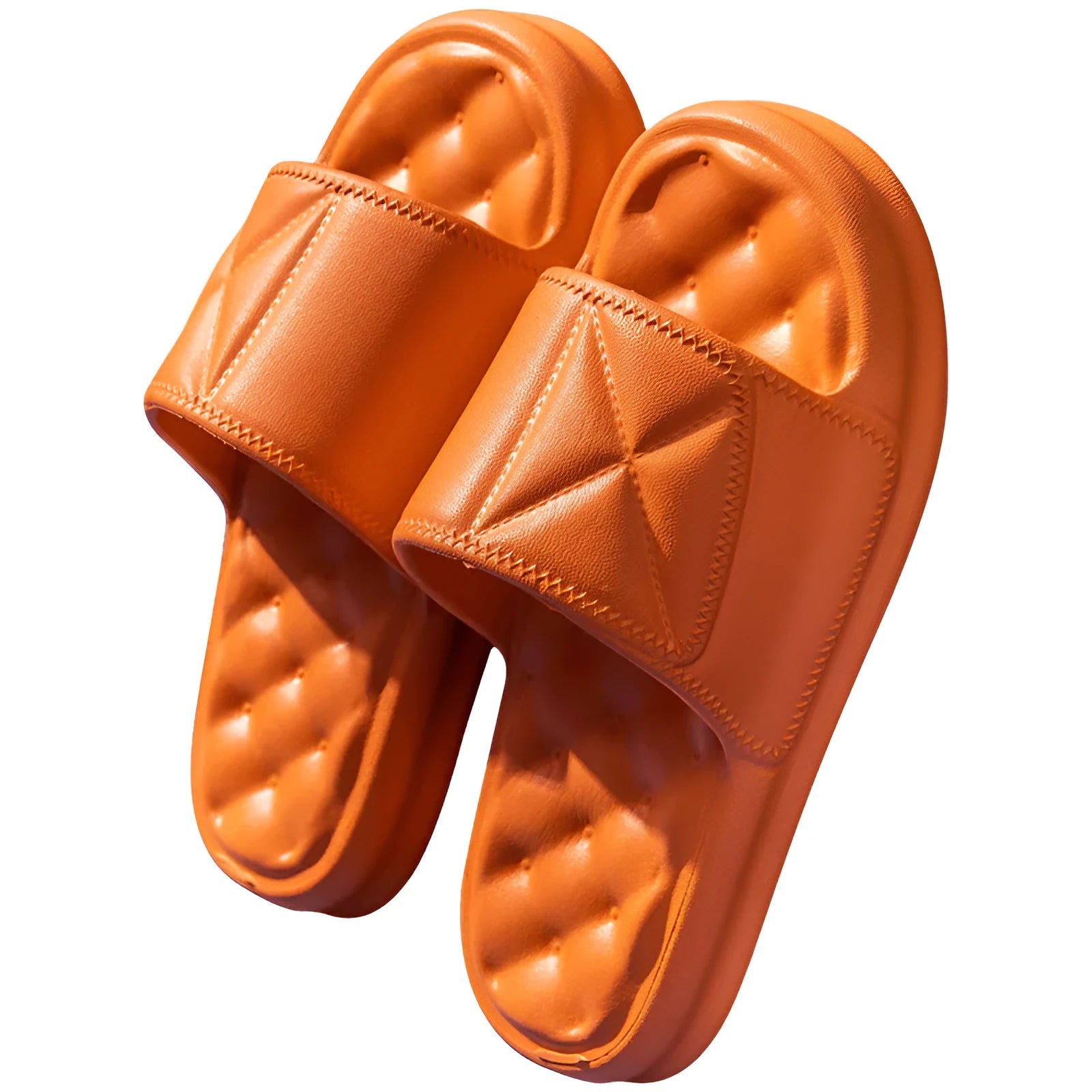 EVA bathroom slippers in five colours with thick non-slip soles for indoor use