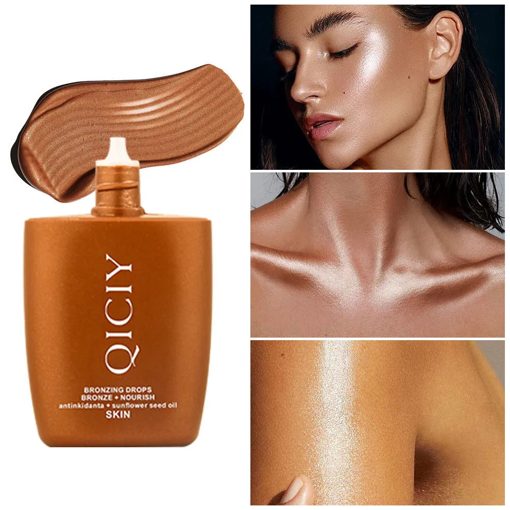 30ML bottle of Body Highlight Contour Liquid for face and body brightening in four shade options