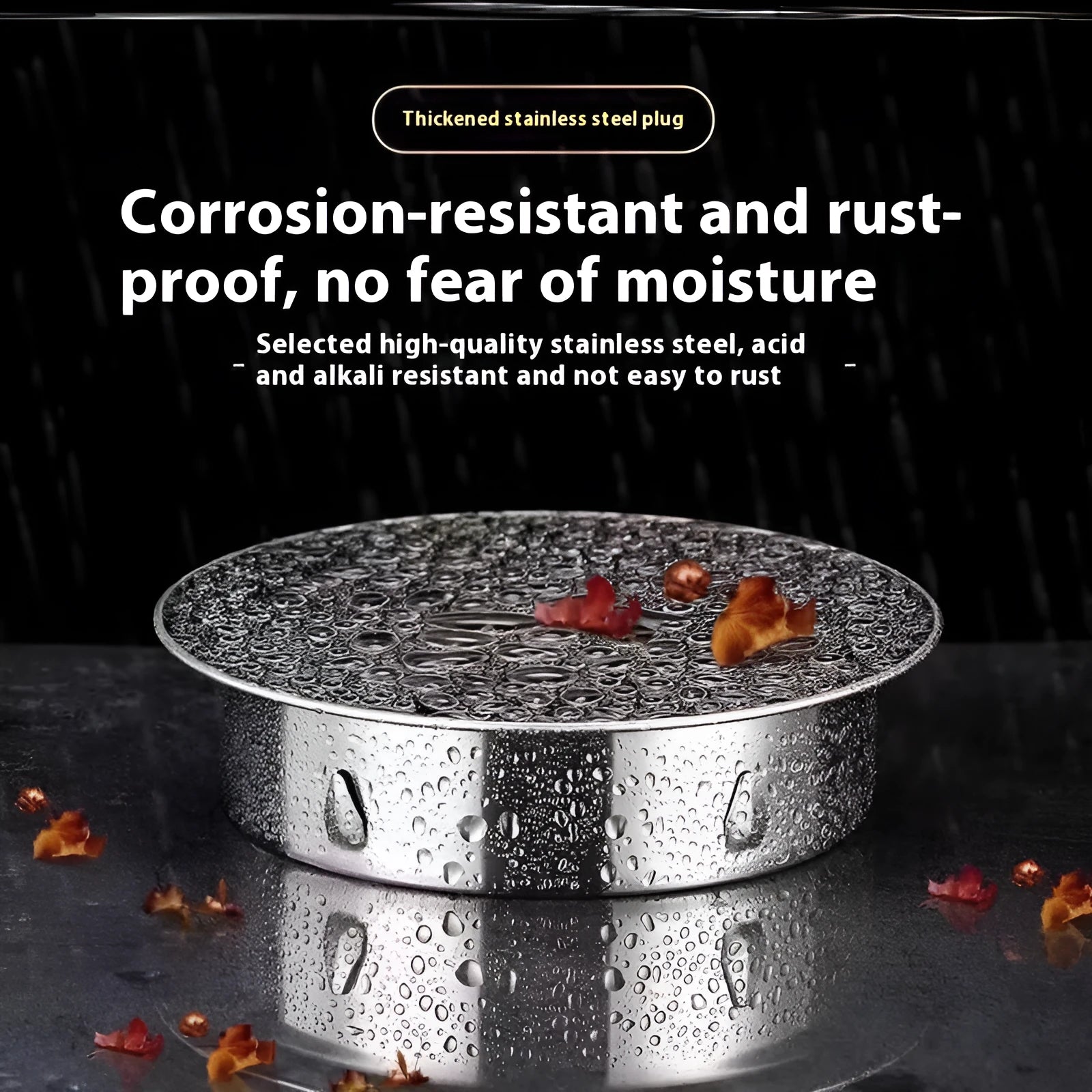 Stainless steel deodorant floor drain seal cover with modern design