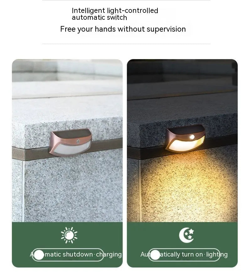 Solar outdoor retro smiling face wall light for garden courtyard decoration