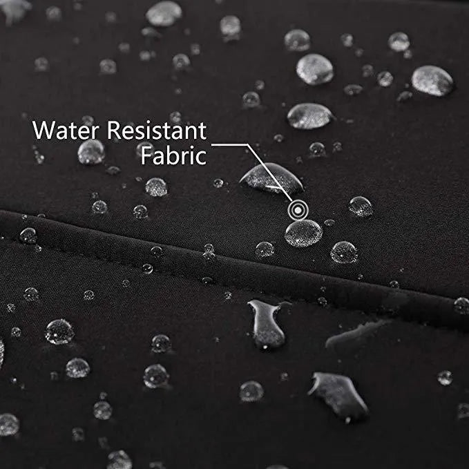 Black USB heating waterproof windproof thermal coat for men with zipper pockets and straight hem design