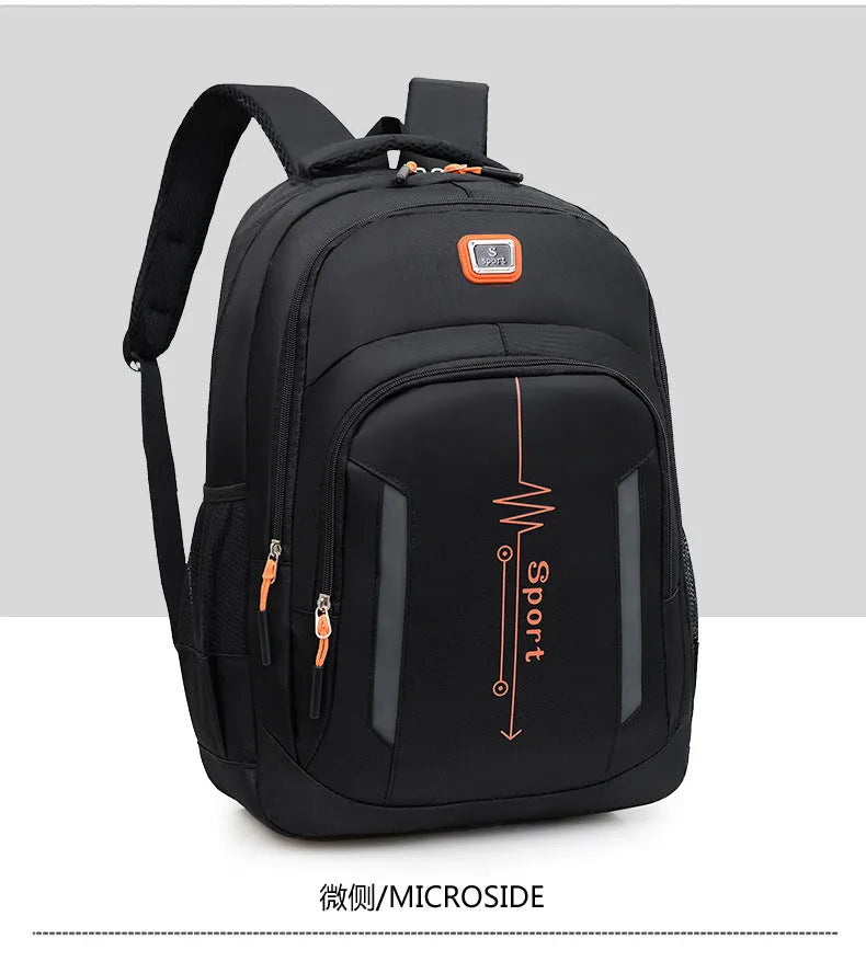 20-35L capacity backpack in Oxford cloth with airpillow straps, shown in blue colour variant