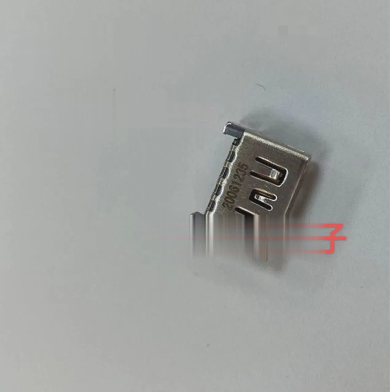 Silver HDMI interface host socket connector for computer TV game console video audio connection