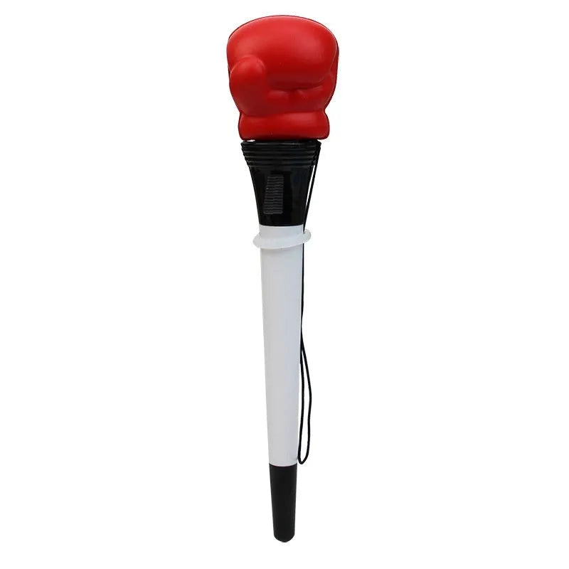 Four pressure relief boxing press ejection pens with black refills and 0.7mm bullet tips