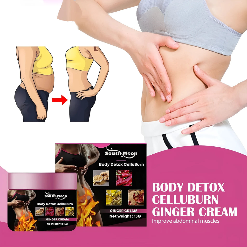 15g tube of ginger body slimming cream with olive oil and hyaluronic acid formula