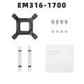 Element brand LGA 1700 CPU water cooling radiator fastener and cleaning alcohol bag.