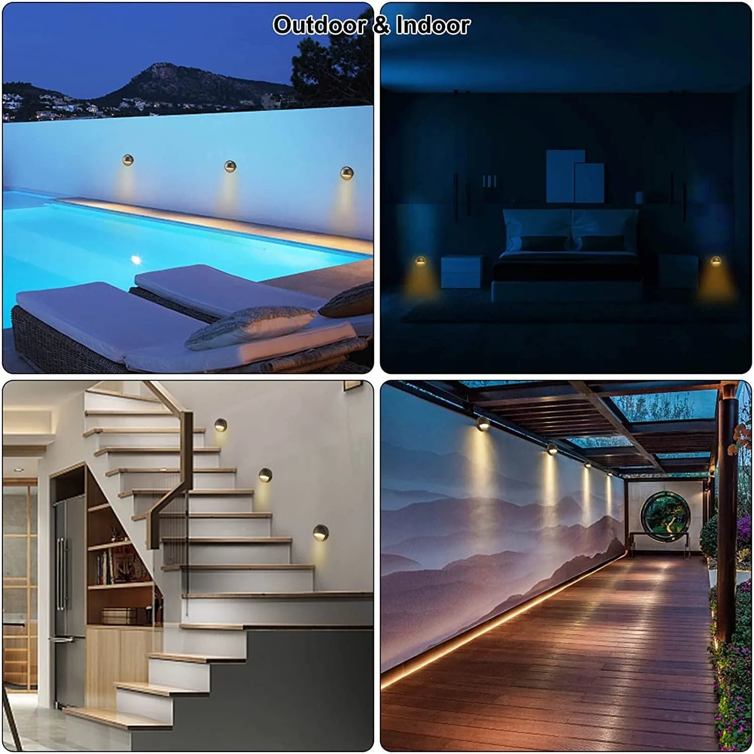 Outdoor step light with low voltage garden lighting and IP67 waterproof rating for landscape paths